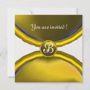 MAGIC RINGS ,MONOGRAM  gem yellow ice Invitation