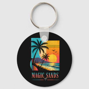 Magic Sands Beach Sunset 2026 Summer Vacation Key Ring