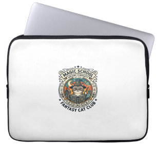 Magic School Fantasy Cat Cute Kitty Design - Magic Laptop Sleeve