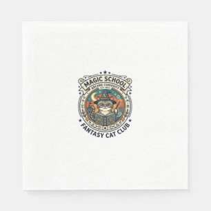Magic School Fantasy Cat Cute Kitty Design - Magic Napkin
