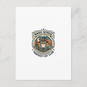 Magic School Fantasy Cat Cute Kitty Design - Magic Postcard