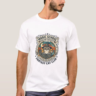 Magic School Fantasy Cat Cute Kitty Design - Magic T-Shirt