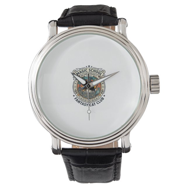 Magic School Fantasy Cat Cute Kitty Design - Magic Watch (Front)