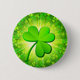Magic shamrock 6 cm round badge