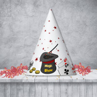 Magic Show Birthday Party Black White Red Kids
