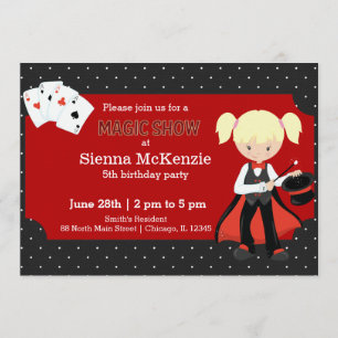 Magic Show birthday party Invitation