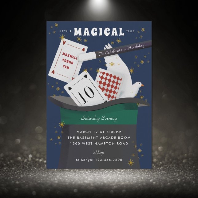 Magic Show Birthday Party Invitation (Creator Uploaded)