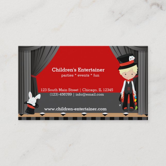 Magic Show Business Card (Front)