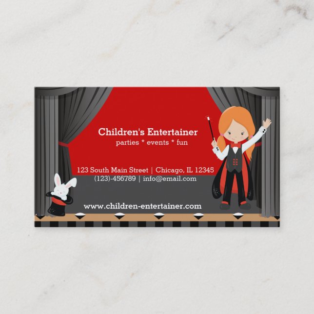 Magic Show Business Card (Front)