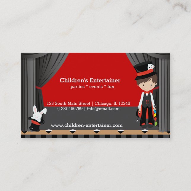 Magic Show Business Card (Front)