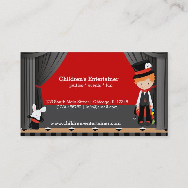 Magic Show Business Card (Front)