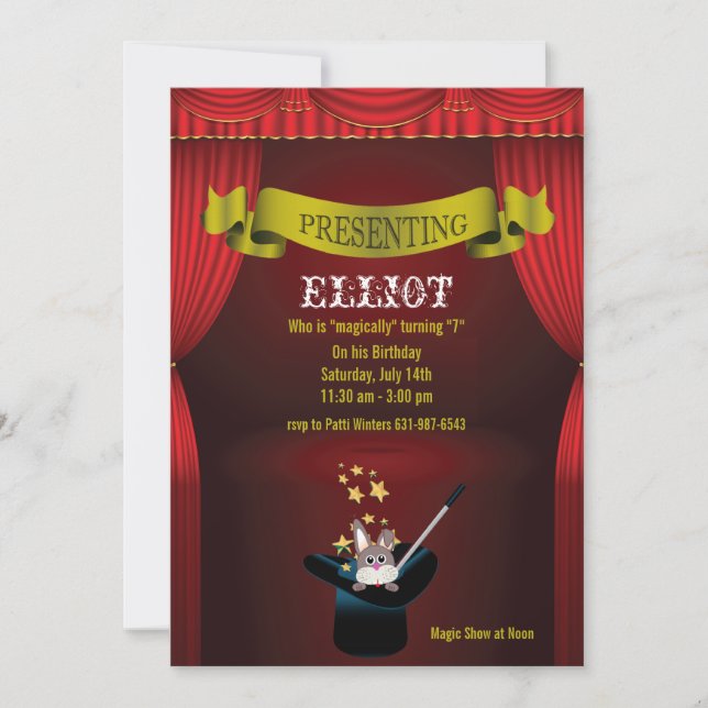 Magic Show Invitation (Front)