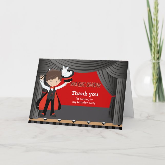 Magic Show Thank you Card (Front)