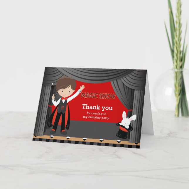 Magic Show Thank you Card (Front)