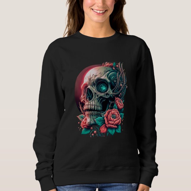 Magic Skull Edgy Aesthetic Streetwear Sweatshirt (Front)