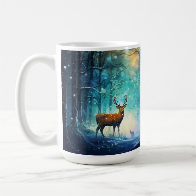Magic Snowy Forest Art-82109 Coffee Mug (Left)
