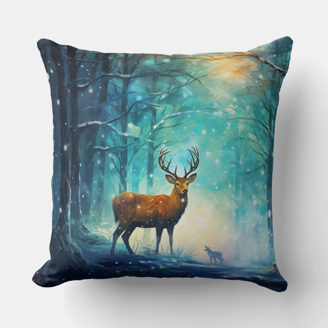 Magic Snowy Forest Art-82109 Cushion (Front)