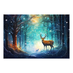 Magic Snowy Forest Art-82109 Photo Print