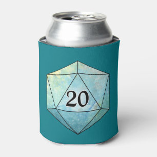 Magic sparkly d20 dice can cooler