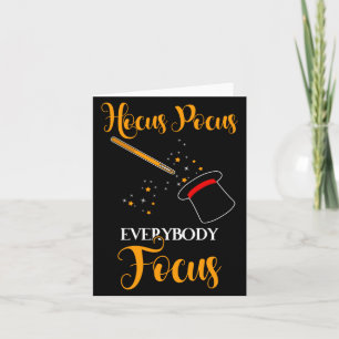 Magic Spell Everybody Focus Kids Halloween Costume Card
