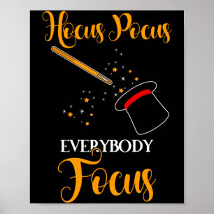 Magic Spell Everybody Focus Kids Halloween Costume Poster