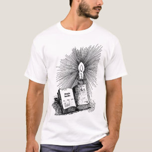 Magic Spells Book Candle Witchcraft art T-Shirt