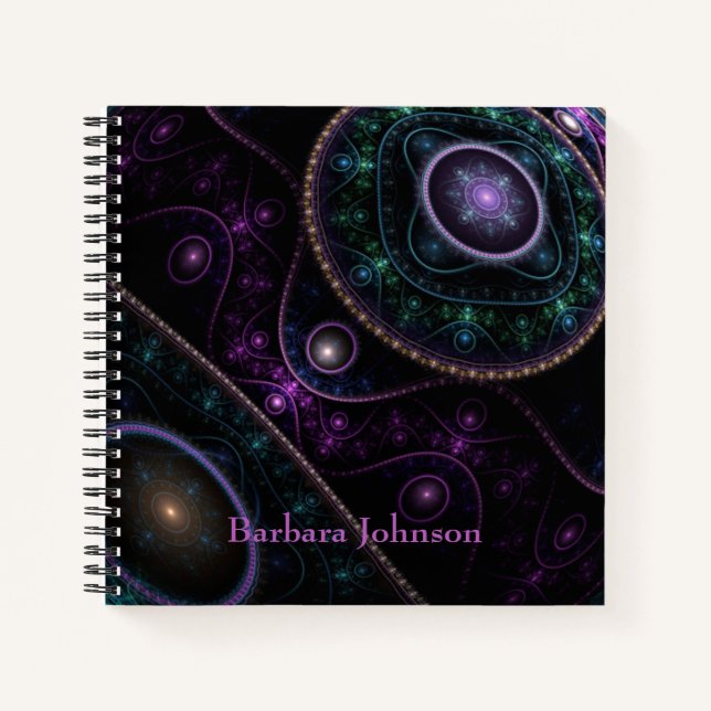 Magic Sphere Monogram Name Notebook (Front)