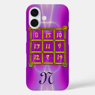 MAGIC SQUARE 33 MONOGRAM Pink Fuchsia, Purple iPhone 16 Case