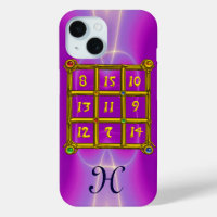 MAGIC SQUARE 33 MONOGRAM Pink Fuchsia, Purple
