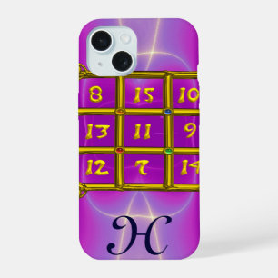 MAGIC SQUARE 33 MONOGRAM Pink Fuchsia, Purple iPhone 15 Case