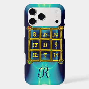MAGIC SQUARE 33 MONOGRAM Teal, Aqua Blue Turquase