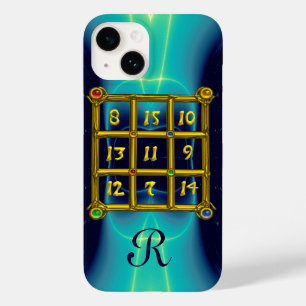 MAGIC SQUARE 33 MONOGRAM  Teal,Aqua Blue Turquoise Case-Mate iPhone 14 Case