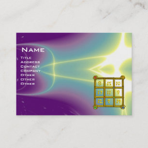 MAGIC SQUARE 33 , purple blue Business Card