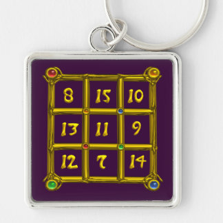 MAGIC SQUARE 33 , Purple Key Ring