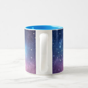 "Magic Starry Mug: Twinkle Your Day" Two-Tone Coffee Mug