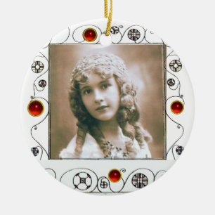 MAGIC SWIRLS PHOTO TEMPLATE , Red Ruby Ceramic Tree Decoration