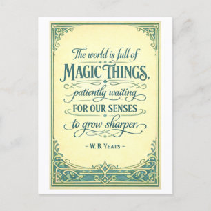 "Magic Things" Quotation Postcard