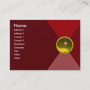 MAGIC TOPAZ , bright vibrant red pink yellow Business Card