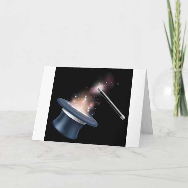 Magic tophat and magic wand card (Front)