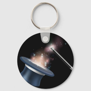Magic tophat and magic wand key ring