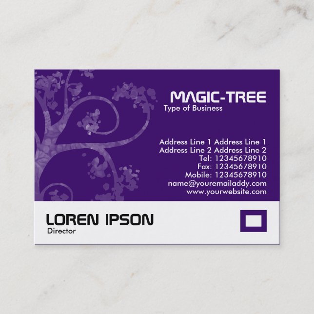 Magic Tree - Dark Violet (330066) Business Card (Front)