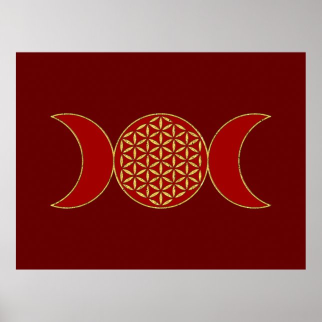 Magic Triple Moon - Spirit Flower Of Life 1 Hoodie Poster (Front)