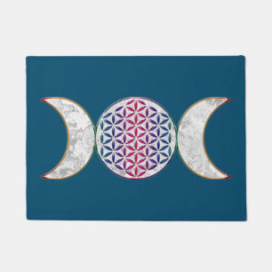 Magic Triple Moon - Spirit Flower Of Life 2 Doormat
