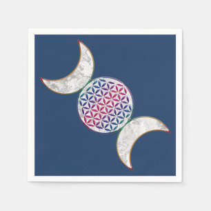 Magic Triple Moon - Spirit Flower Of Life 2 Napkin