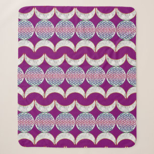 Magic Triple Moon - Spirit Flower Of Life 2 Sherpa Blanket