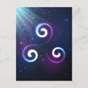 Magic triskel postcard