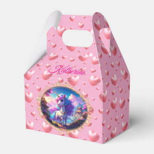 Magic Unicorn And Hearts Favour Box