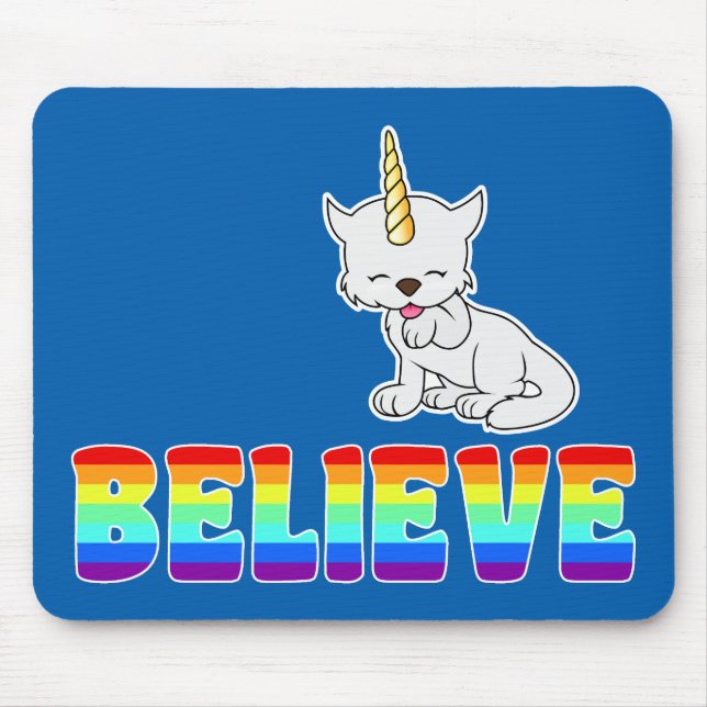 Magic Unicorn Cat = Kittycorn Mouse Pad (Front)
