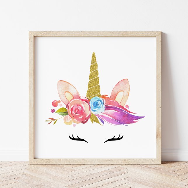Magic Unicorn, Cute Unicorn, Girl Nursery, Pink Photo Print (Creator Uploaded)