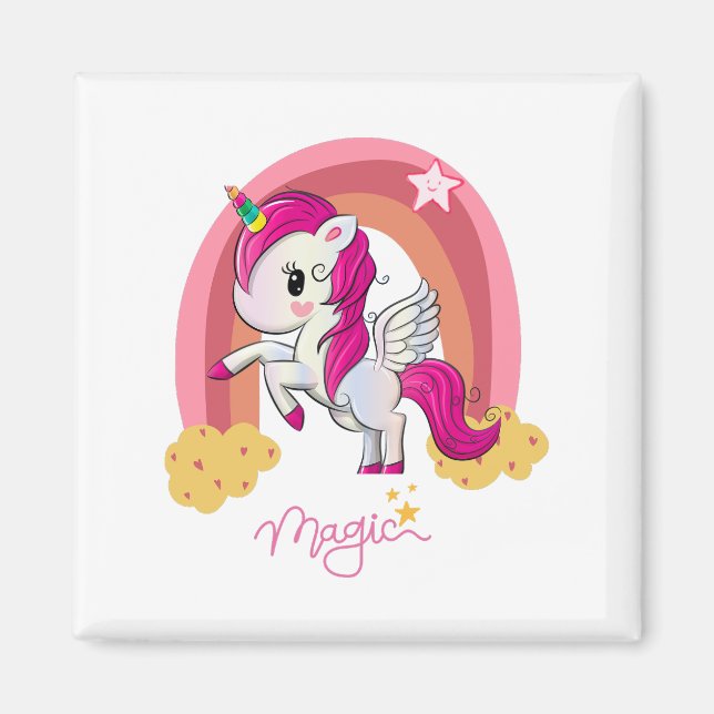 Magic Unicorn Fan Club       Magnet (Front)